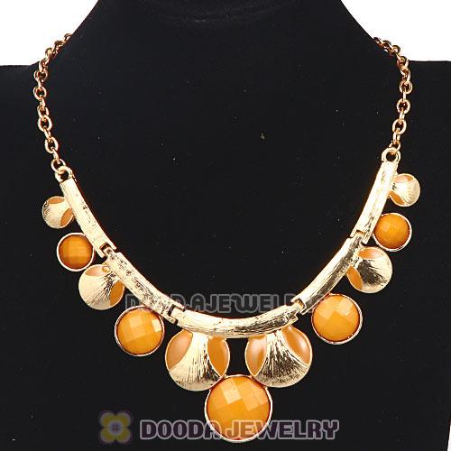 Gold Chain Resin Choker Bib Necklaces Wholesale