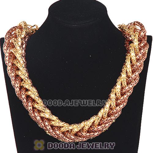 European Retro Chunky Chain Links Choker Bib Collar Necklace
