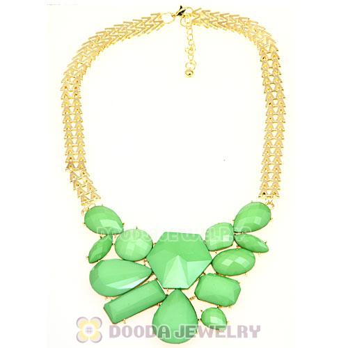 Chunky Chain Candy Resin Geometry Choker Bib Necklace Wholesale