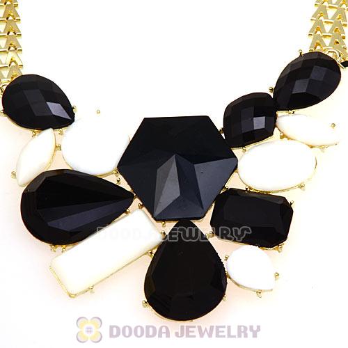 Chunky Chain Candy Resin Geometry Choker Bib Necklace Wholesale