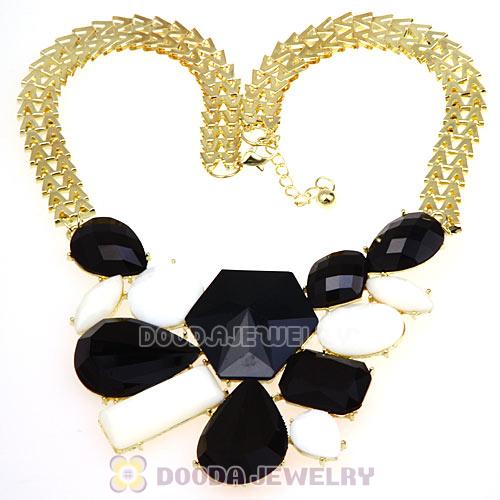 Chunky Chain Candy Resin Geometry Choker Bib Necklace Wholesale