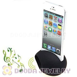 Mini Silicone Black Music Egg Amplifier Speaker For iPhone 5 Wholesale