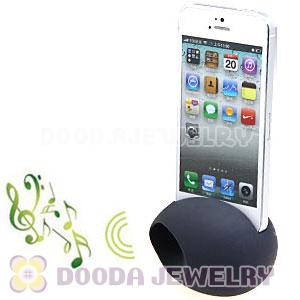 Mini Silicone Black Music Egg Amplifier Speaker For iPhone 5 Wholesale