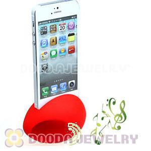 Mini Silicone Black Music Egg Amplifier Speaker For iPhone 5 Wholesale