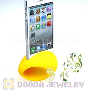 Mini Silicone Black Music Egg Amplifier Speaker For iPhone 5 Wholesale