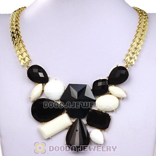 Chunky Chain Candy Resin Geometry Choker Bib Necklace Wholesale