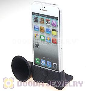 Black Silicone Speaker Amplifier Horn Stand For iPhone Wholesale