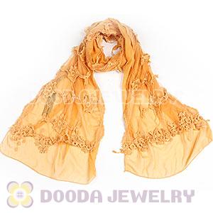 Fashion Office Lady Chiffon Pashmina Shawls Georgette Hollow Lace Scarf Wholesale