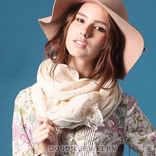 Mori Girl Style Pashmina Scarves Lace Tassels Shawls Scarf Wholesale