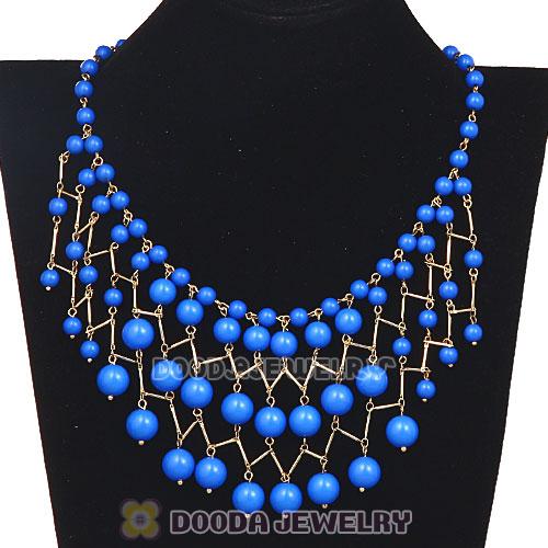 Fashion Yellow Bauble Cascade Bib Necklaces Wholesale