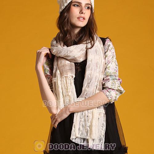 Fashion Eurppean Rural Pastoral Pashmina Scarves Lace Tassels Scarf Wholesale 