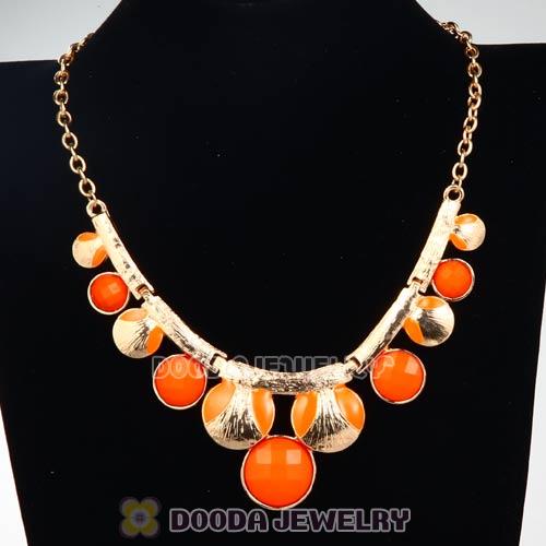Gold Chain Resin Choker Bib Necklaces Wholesale