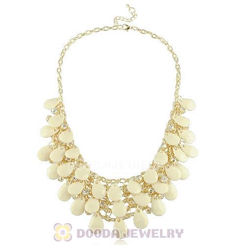 Multilayers Cascade Resin Teardrop Bib Necklaces Wholesale