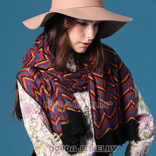Mori Girl Bohemia Knitting Style Falbala Infinity Pashmina Scarves Wholesale