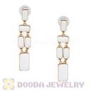 Fashion White Park Guell Statement Drop Earrings Wholesale