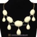 European Geometry Facets Resin Drop Choker Bib Necklaces Wholesale