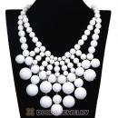 Fashion Cascade White Bauble Bib Anthropologie Necklace Wholesale