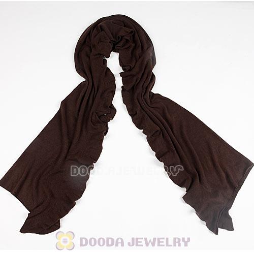 Coffee Infinity Rural Pastoral Style Knitting Cashmere Pashmina Shawl Scarf Wrap Stole