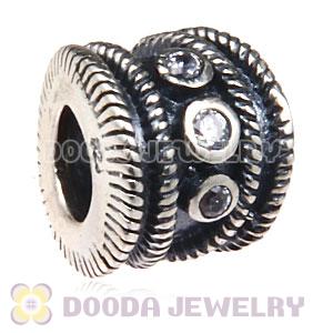 Retired European Sterling Hidden Romance Charm With White Zircon Wholesale