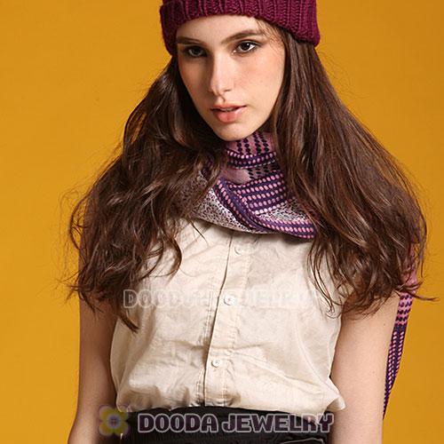 Wholesale Cashmere Wool Scarf Urban Retro Long Leopard Scarves Wrap