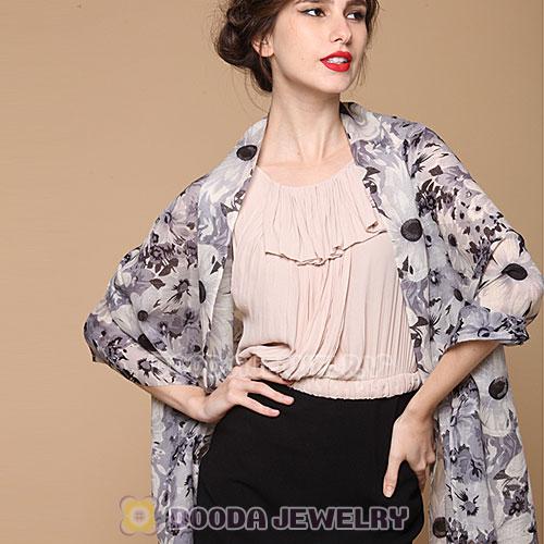 Urban Retro Flower Pattern Scarf Cashmere Wool Scarves Pashmina Shawl Wholesale