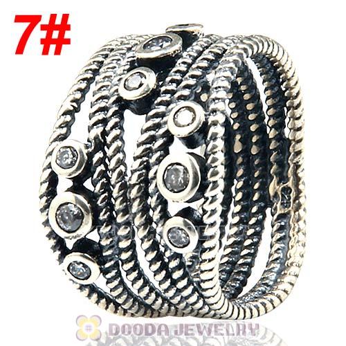 European Sterling Silver Hidden Romance Ring With White Zircon Wholesale