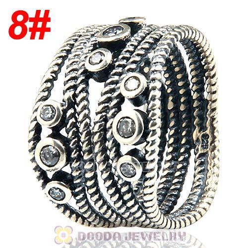 European Sterling Silver Hidden Romance Ring With White Zircon Wholesale