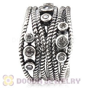 European Sterling Silver Hidden Romance Ring With White Zircon Wholesale