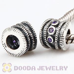 Antique European Sterling Hidden Romance Charm With Violet Zircon Wholesale
