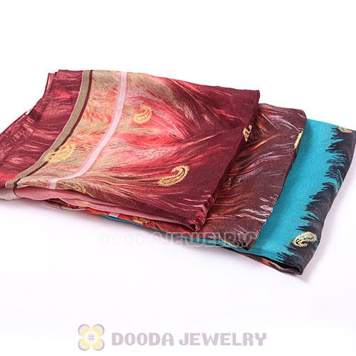 Fashion Office Lady Silk Scarf Textile Printing Pashmina Scarves Shawls
