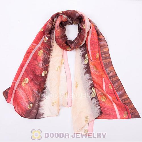 Fashion Office Lady Silk Scarf Textile Printing Pashmina Scarves Shawls