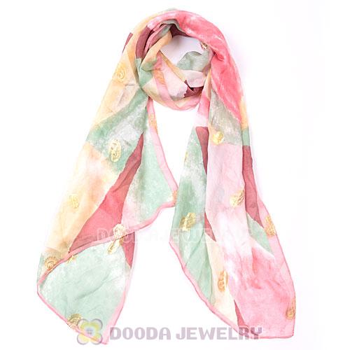 Fashion Office Lady Silk Scarf Textile Printing Pashmina Scarves Shawls