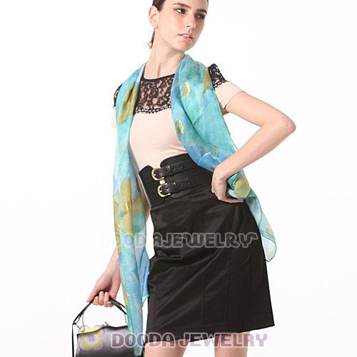 Fashion Office Lady Silk Scarf Textile Printing Pashmina Scarves Shawls