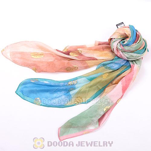 Fashion Office Lady Silk Scarf Textile Printing Pashmina Scarves Shawls