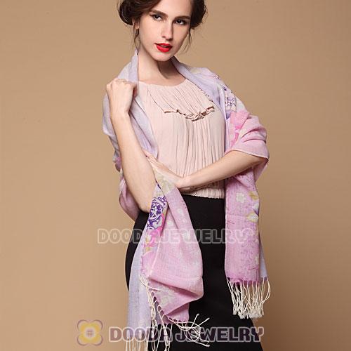 Urban Retro Textile Printing Wool Scarf Infinity Tassel Pashmina Shawl Scarves