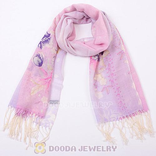Urban Retro Textile Printing Wool Scarf Infinity Tassel Pashmina Shawl Scarves