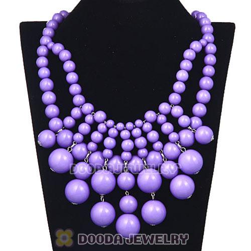 Fashion Cascade Lavender Bauble Bib Anthropologie Necklace Wholesale