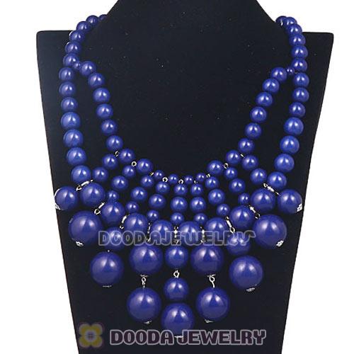 Fashion Cascade Navy Bauble Bib Anthropologie Necklace Wholesale