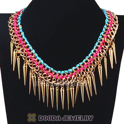 Gothic Punk Rock Jewelry Rivet Spike Choker Collar Necklace