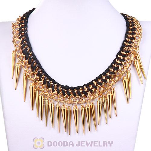 Gothic Punk Rock Jewelry Rivet Spike Choker Collar Necklace