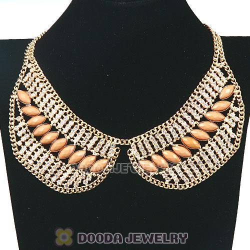 Crystal Resin Rhinestone Choker Collar Bib Necklace Wholesale
