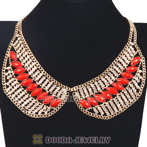Crystal Resin Rhinestone Choker Collar Bib Necklace Wholesale
