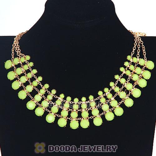Chunky Multilayer Resin Rhinestone Choker Bib Necklaces Wholesale