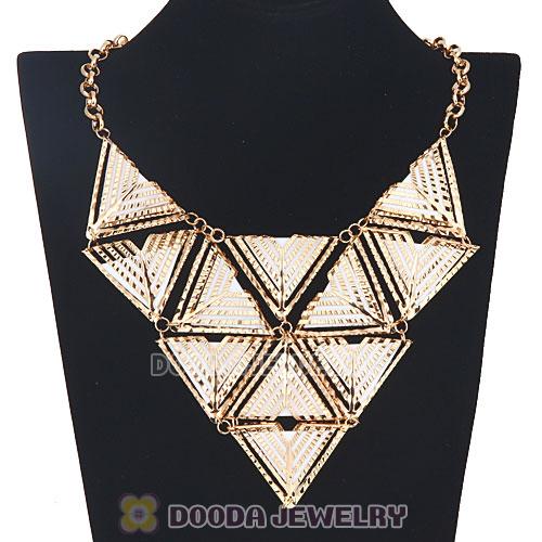 Chunky Hollow Triangle Resin Urban Diva Collar Bib Necklaces Wholesale