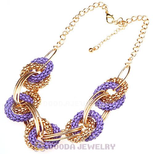 Punk Rock Golden Chain Hoop Choker Bib Necklace Wholesale
