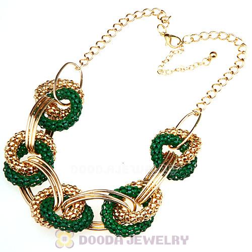 Punk Rock Golden Chain Hoop Choker Bib Necklace Wholesale