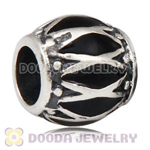 European Sterling Silver Black Enamel Life's Rhythm Charm Wholesale