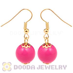 Fashion Gold Plated Roseo Hoop Plastic Bubble Earrings Wholesale