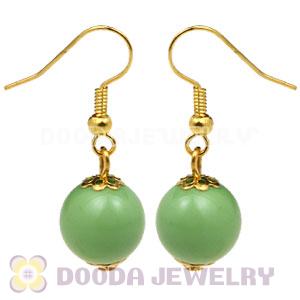 Fashion Gold Plated Olivine Hoop Plastic Bubble Earrings Wholesale