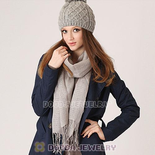 Extra Long Wool Scarf Tassel Pashmina Wool Shawl Wrap Wholesale